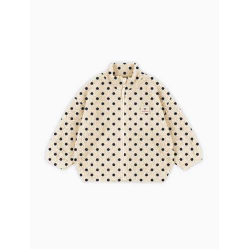 Jody Embroidery Teddy Jacket in Dot Lumiere