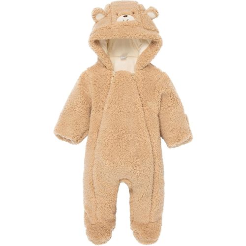 Little Me Clothes for Baby Boys' and Girls' Quilted Velour Pram Fall Winter Snowsuit with Fold-Over Mitts, 3 to 9 Months