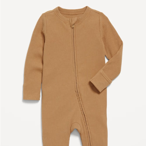 2-Way-Zip Ribbed Footed One-Piece for Baby | Old Navy