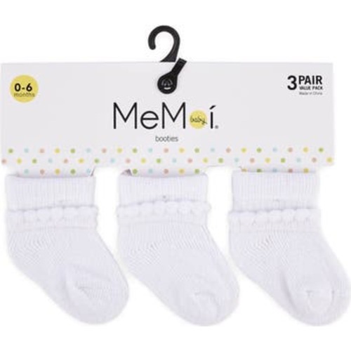 Baby Bootie Cotton Blend Socks 3 Pack, 6-12M