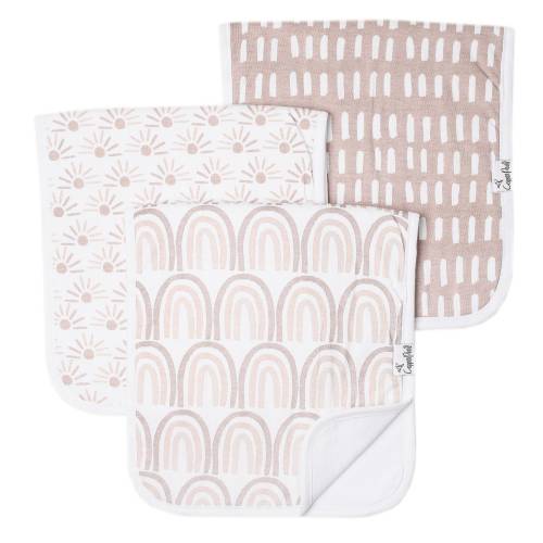 3 Pack Premium Burp Cloths - Bliss