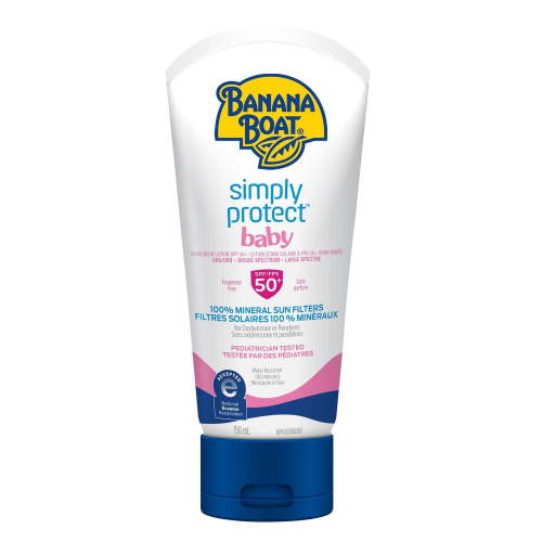 Banana Boat® Simply Protect™ Baby Mineral Sunscreen Lotion SPF 50+, 150mL - Walmart.ca