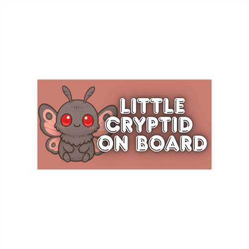 Little Cryptid On Board - Baby Mothman - Baby On Board Sticker - Waterproof Vinyl Sticker - Easy Application
