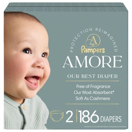 Amore by Pampers eComm Pack Disposable Diapers - Size 2 - 186ct