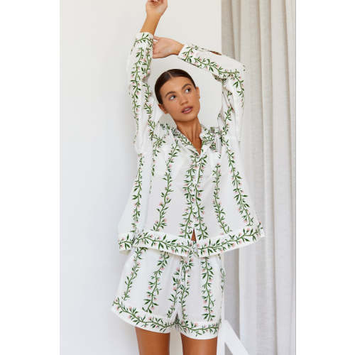 Emily Sleep Set - Long Sleeve - Vine Pink – Piyama