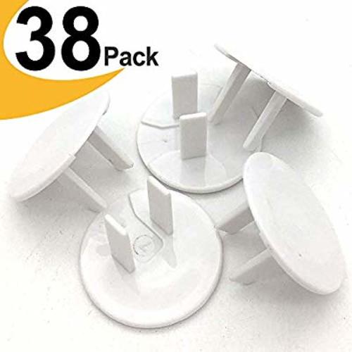 Outlet Covers ChildProof Plug Protector - VMAISI Baby Proofing Electrical Safety Outlet Plugs - White (White, 38 Pack)