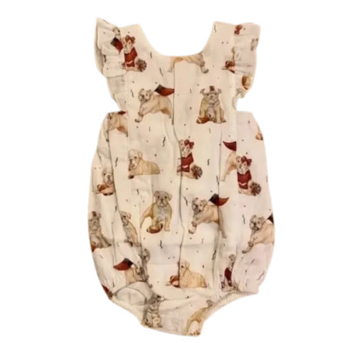 Mississippi State Muslin Bubble Romper (Size: 12-18m)