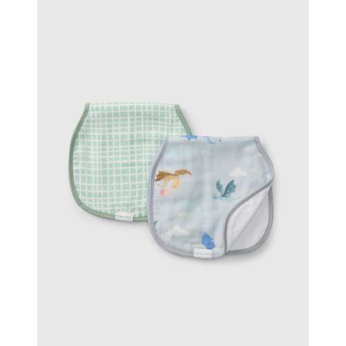Burp Cloth Set - 2 Pack - Magical Dragons