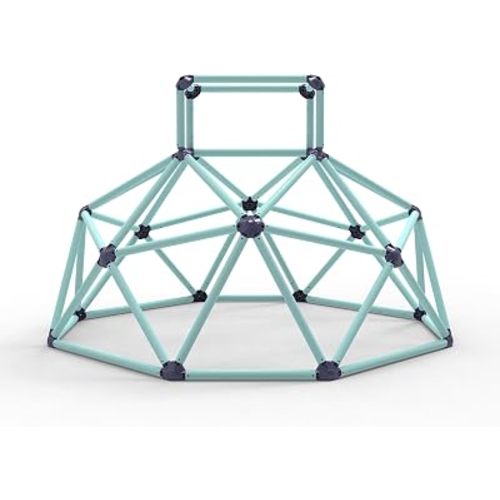 Toddler Climbing Dome Indoor Outdoor Play Set, Geometric Jungle Gym Climber for Kids Ages 3-6, Anti-Rust Smooth Edge Structure Promotes Balance & Brain Development, 70"x47" Green