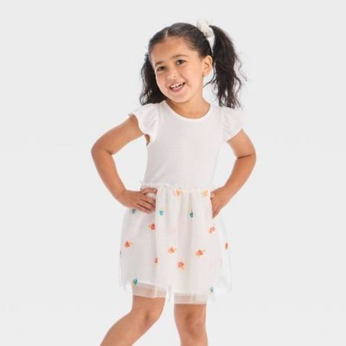 Toddler Girls' Ice Cream Tank Tulle Dress - Cat & Jack™ White 2T