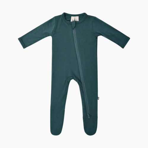 Kyte Baby Zipper Footie - Emerald, 6-12 M