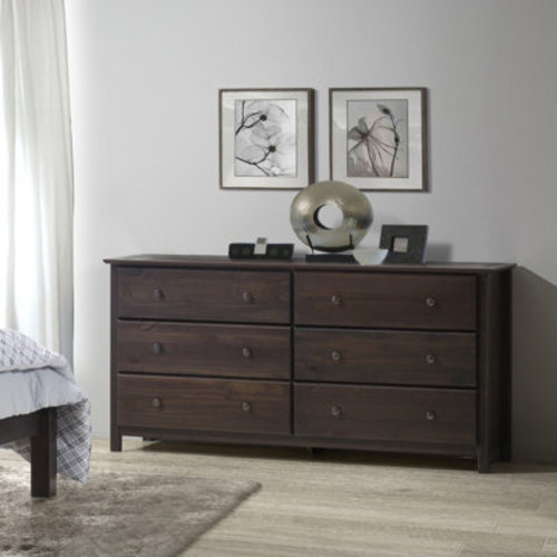 Grain Wood Furniture Shaker Solid Wood 6-Drawer Dresser & Reviews | Wayfair