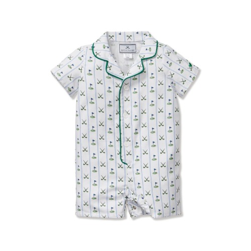 Fairway One-Piece Brushed Twill Pajamas, 6-12M