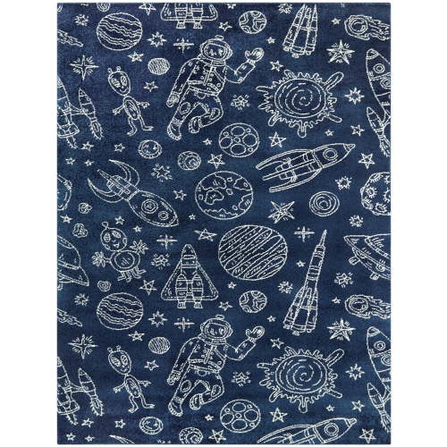 Mainstays Navy Space Indoor Area Rug, 5 ft 3 in x 7 ft