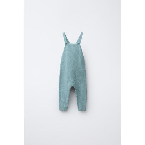 KNIT SUSPENDER OVERALLS - Green / Blue | ZARA United States
