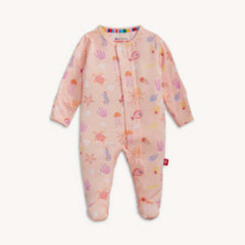 Deep Chic Pink Modal Magnetic Footie | The Little Lane Shop