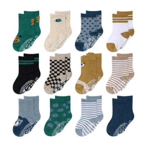 The Peanutshell Baby Boys 12 Pair Crew Socks