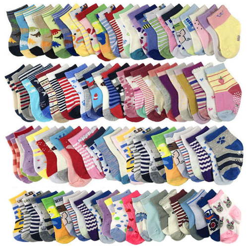 WAFUNNE 20 Pairs Baby Socks Boy Girl Cotton Socks Wholesale for Infant Toddler Kids Children (Pattern at Random) Boy 1-3T