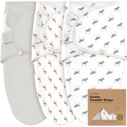 3-Pack Organic Baby Swaddle Sleep Sacks - Swaddles for Newborns, Infant 0-3 Months, Baby Girls, Boys, Soft & Snug Newborn Sleep Sack, Nursery Swaddling Blankets (The Wild)