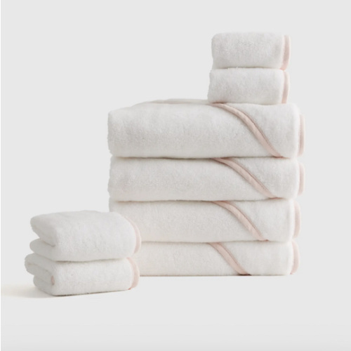 Organic Turkish Cotton Baby Bath Bundle 8-Pack in Soft Pink