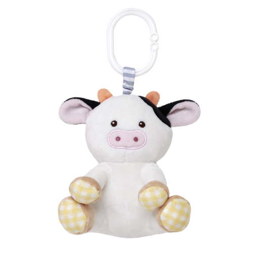 Magic Years 5 inch Cow Activity Toy with Pull & Jiggle Feature and Rattle