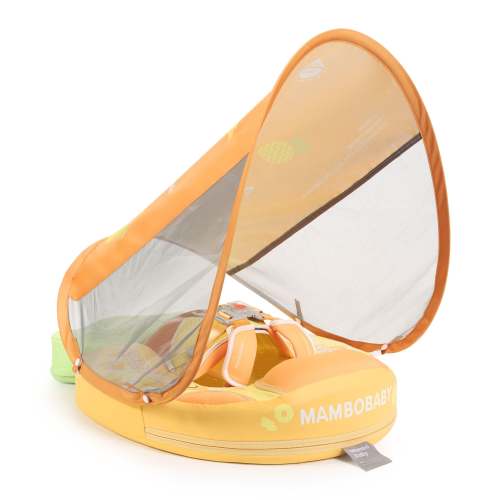 Mambobaby Swim Float with Canopy for 3-24 months, Pineapple Yellow