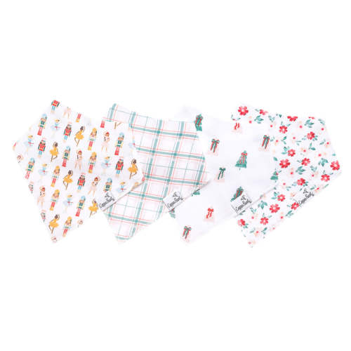 4 Pack Baby Bandana Bibs - Juliet