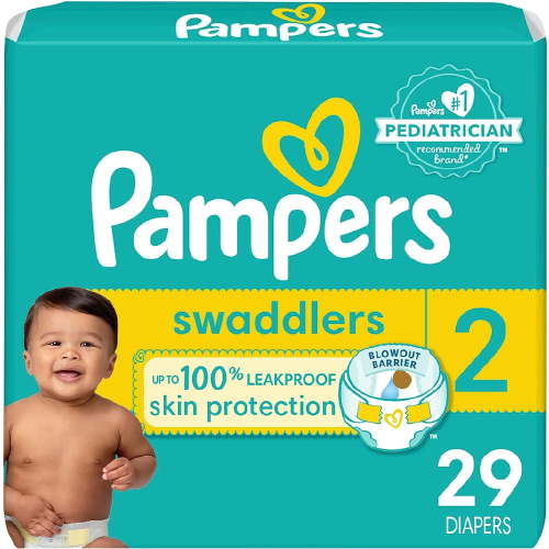 Pampers Swaddlers Baby Diaper, Size 2, 29 Ea, 2 Pack
