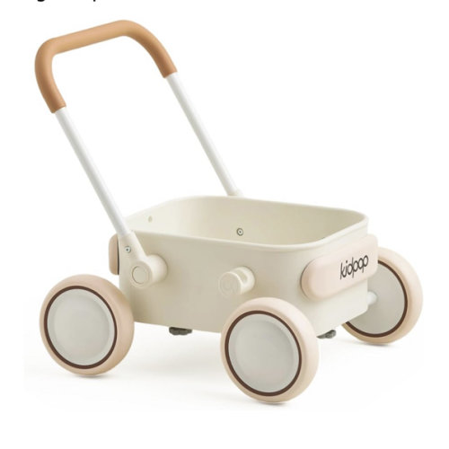 Kidpop PULA 2-in-1 Push and Pull-Along Wagon, Baby Push Walker for First Learner from 7 Month to 4 Year, One Year Birthday Gifts, Sturdy and Safe, Indoors and Outdoors (White)