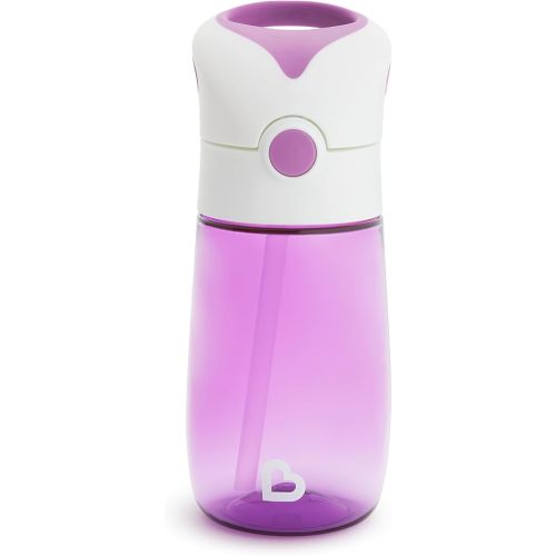 Munchkin® Flip & Go™ Toddler Sippy Cup with Straw, 12 Ounce, Ultra Durable Tritan Material, Purple