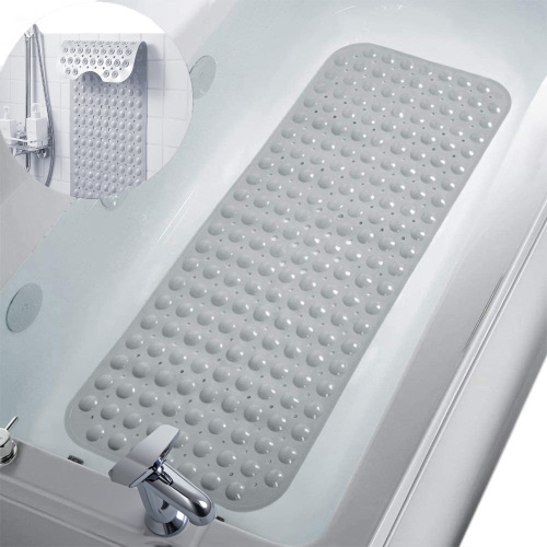 Non-Slip Rubber Shower Mat for Tub, Gray