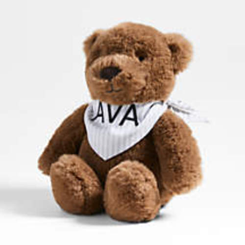 Personalized Crate Cuddlies Small Brown Bear Kids Stuffed Animal