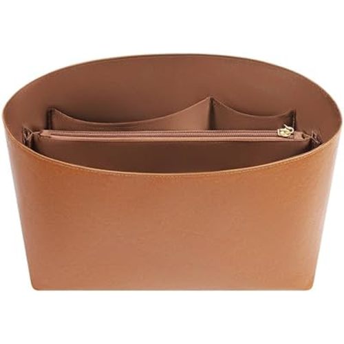 ZTUJO Purse Organizer Insert For Handbags For Le Pliage, Ultra-light Waterproof DupontPaper Upgraded Purse Organizer Insert (Brown, Large)