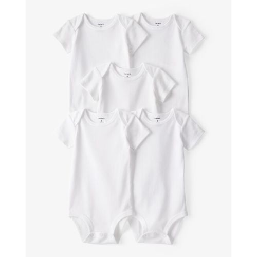 Baby 5-Pack Short-Sleeve Bodysuits - White | Carter's