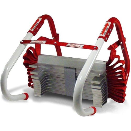 Kidde Fire Escape Ladder, 3-Story Rope Ladder, Extends to 25-Feet, Anti-Slip Rungs