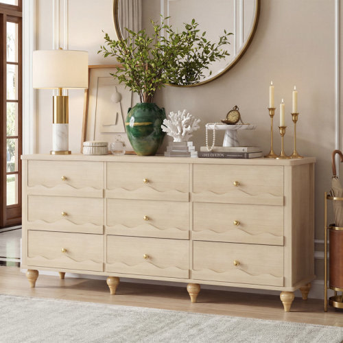 Bay Isle Home™ 63 Inches Wide Dressers With 9 Wide Chest Of Drawers | Wayfair