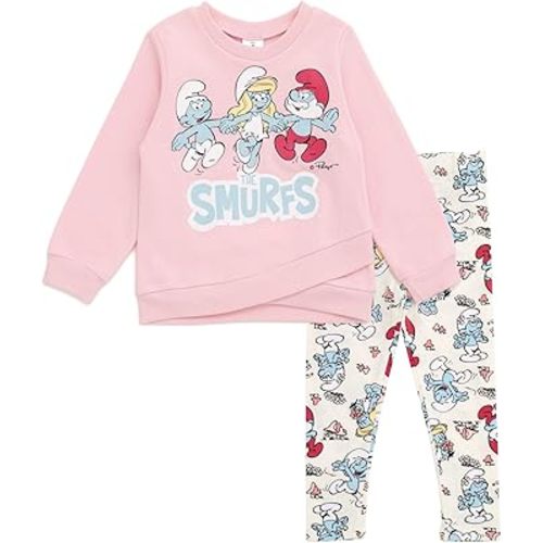 The Smurfs Crossover Fleece Sweatshirt and Pants Outfit Set Infant to Toddler Sizes (12 Months - 5T)