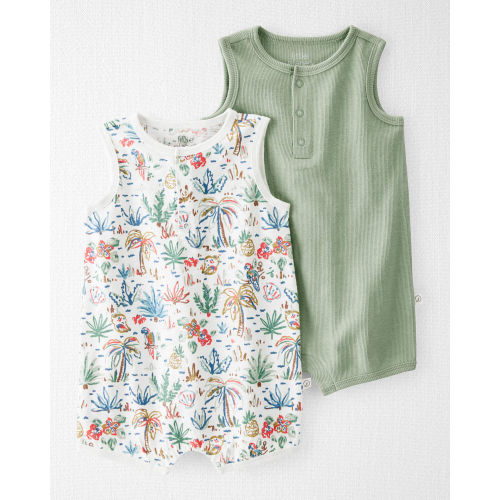 Baby 2-Pack Organic Cotton Rompers - Little Planet | Carter's