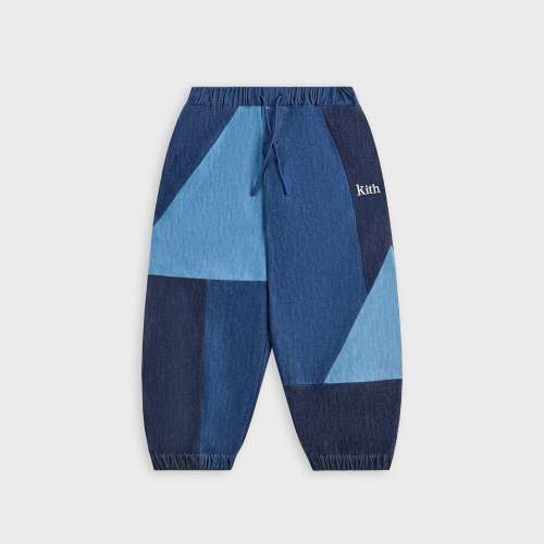 Kith Kids Patchwork Denim Milo Track Pant -  Multi - 4T