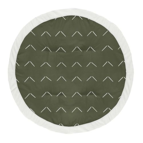 Tummy Time Playmat Diamond Tuft Green And Ivory