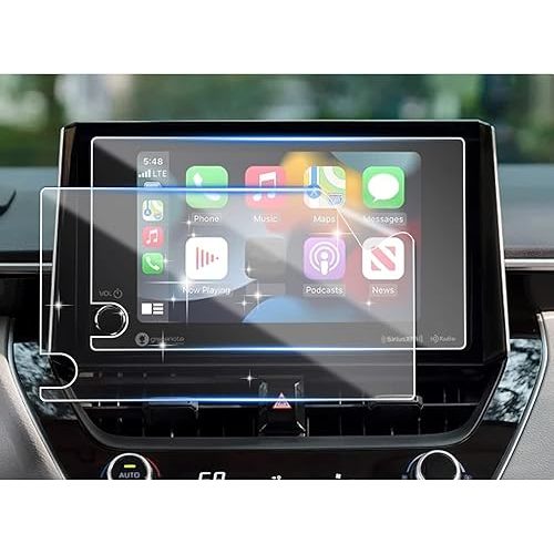 SHAOHAO 2 PCS for 2025 2026 Toyota Corolla Screen Protector for 2023 2024 2025 2026 Toyota Corolla Hatchback/Cross/Hybrid Accessories (L/LE/XLE/S/SE/XSE) 8 Inch Touch Screen HD Clear Screen Cover