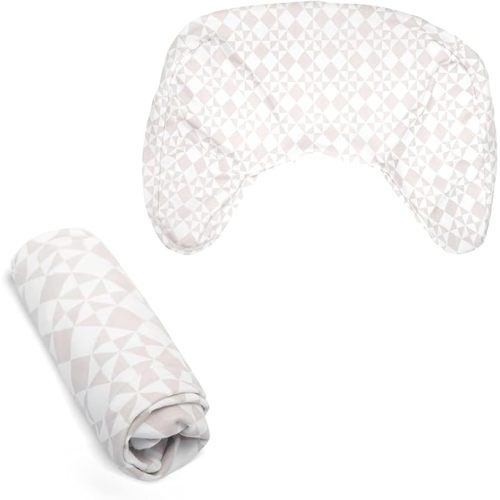 Boppy Nursing Pillow Cover, Beige Checkered Quilt, Single Cover, Easy-On Slipcover with Gentle 100% Organic Cotton Fabric for The Redesigned Nursing Pillow
