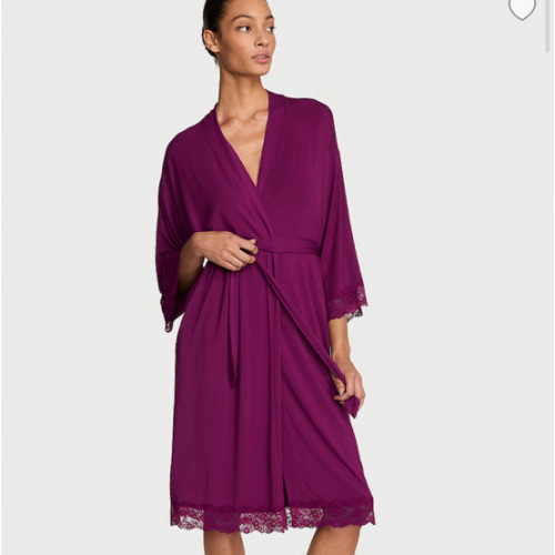 SoSoft™ Modal Lace-Trim Robe