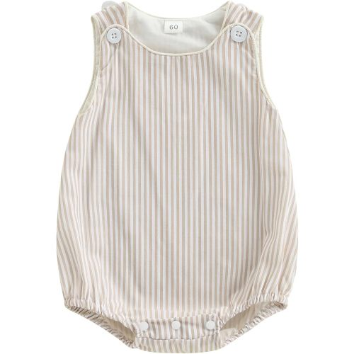 Kuriozud Unisex Newborn Baby Boy Girl Summer Clothes Sleeveless Bubble Romper Jumpsuit Overall Shorts Infant Clothing