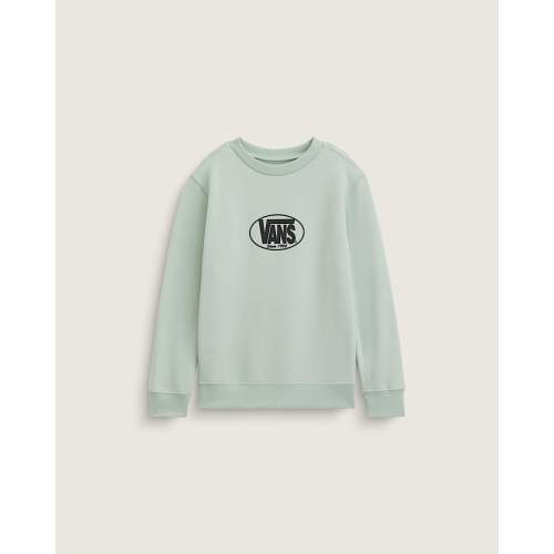 Little Kids Classic Oval Crew Sweatshirt in Grey Olive Green | Vans