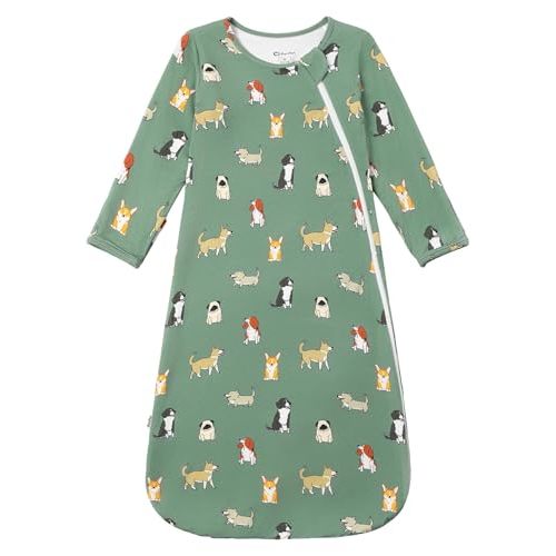 PATPAT Bamboo Viscose Long Sleeve Baby Sleep Sack, 0.5 TOG, Sizes 0-24M | 2-way zipper, easy diaper changes, roomy leg space, soft on skin, breathable comfort, zipper guard, machine washable