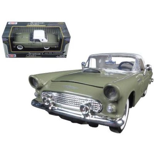 1956 Ford Thunderbird Soft Top Green 1/24 Diecast Car Model by Motormax