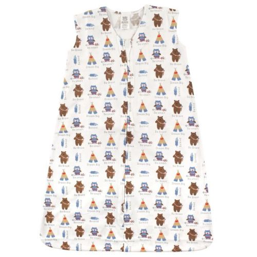 Luvable Friends Baby Boys Sleeveless Jersey Cotton Sleeping Bag, Sack, Blanket, Be Brave Jersey, 0-6 Months