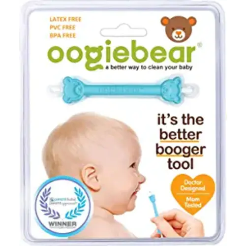 oogiebear - Nose and Ear Gadget. Safe, Easy Nasal Booger and Ear Wax Remover for Newborns, Infants and Toddlers. Dual Earwax and Snot Remover. Aspirator Alternative - 1 Blue booger picker