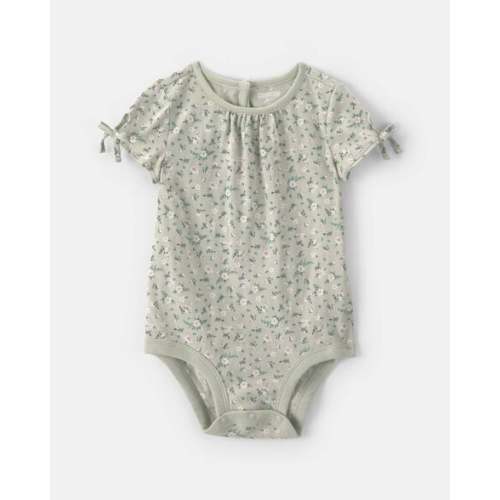 Baby Girl Floral Short-Sleeve Bodysuit - Green - OshKosh B'gosh | Carter's